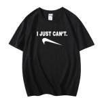 画像2: I Just Cant swoosh Tshirts ユニセックス男女兼用 I Just Cant パロディー プリントTシャツ (2)