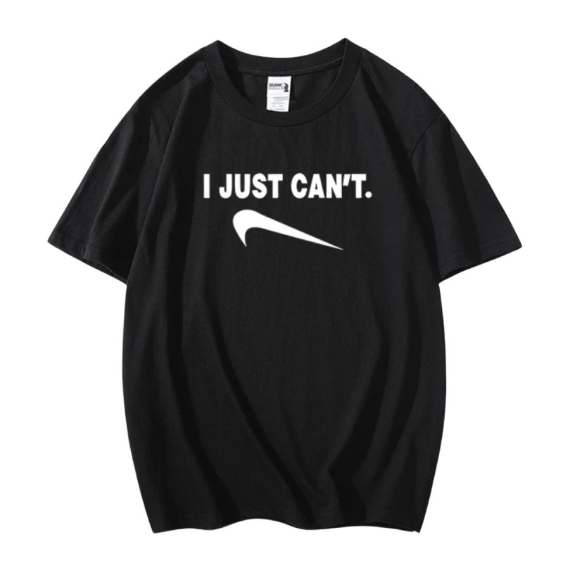 画像2: I Just Cant swoosh Tshirts ユニセックス男女兼用 I Just Cant パロディー プリントTシャツ (2)