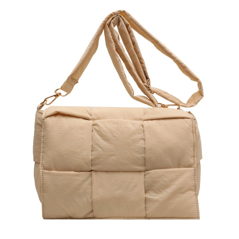 画像8: Small & Large Quilted padded down cassette bag cross body shoulder bag スモール キルティング 絞り ペディング カセット クロスバッグ ショルダートート ポシェット (8)
