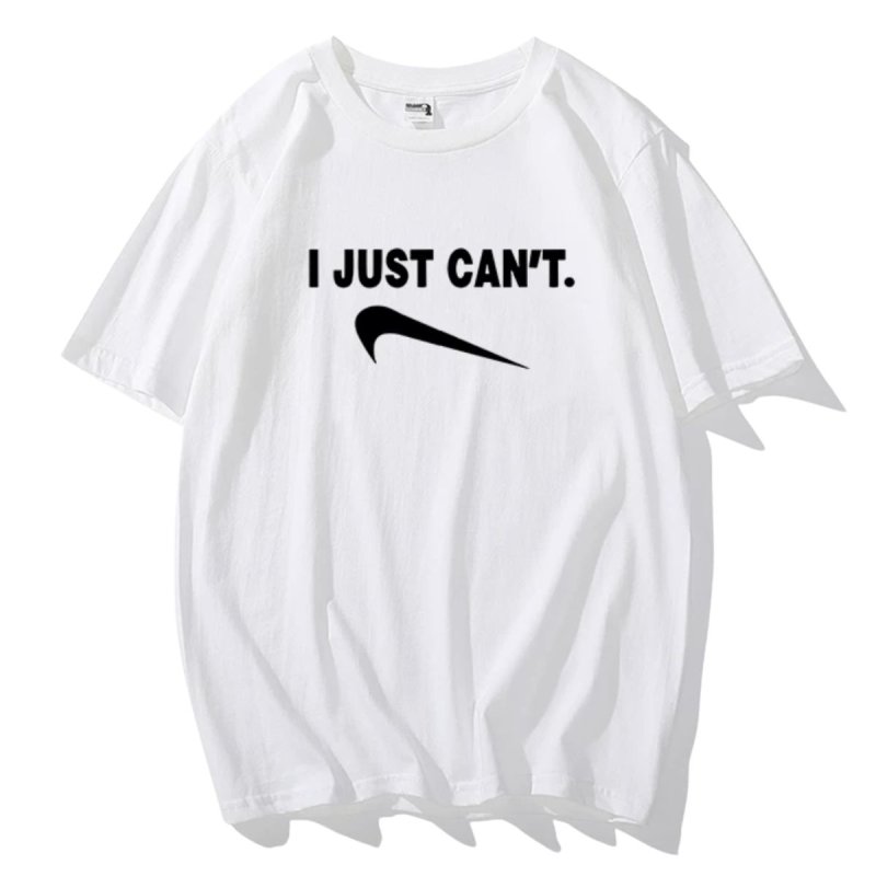 画像4: I Just Cant swoosh Tshirts ユニセックス男女兼用 I Just Cant パロディー プリントTシャツ (4)