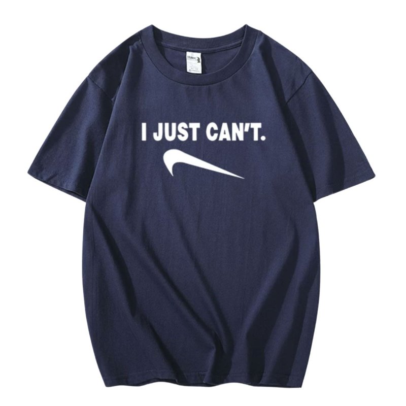 画像3: I Just Cant swoosh Tshirts ユニセックス男女兼用 I Just Cant パロディー プリントTシャツ (3)