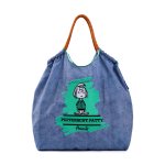 画像5: Snoopy & Friends Denim Eco Tote/Shoulder Shopping Bag　スヌーピー＆ウッドストック＆フレンズデニムトートショルダーショッピングエコバッグ (5)