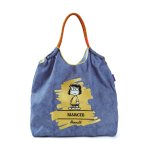 画像6: Snoopy & Friends Denim Eco Tote/Shoulder Shopping Bag　スヌーピー＆ウッドストック＆フレンズデニムトートショルダーショッピングエコバッグ (6)
