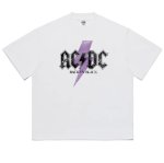 画像1: AC/DC  Back in Black T-shirt ユニセックス男女兼用 ACDCプリントロックバンドTシャツ (1)