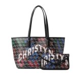 画像1: Christy Ng graffiti painting Herring bone elements shopping shoulder portable Tote Bag  shoulder bag  ユニセックス男女兼用 ペイント ヘリンボーン トート ショルダーショッピングバッグ (1)