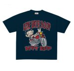 画像3: Biker Betty BoopTshirts ユニセックス男女兼用バイカーベティブーププリントTシャツ (3)