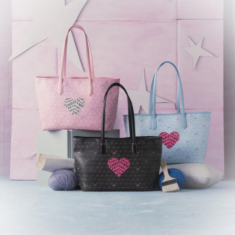 画像5: Christy Ng graffiti painting Herring bone elements shopping shoulder portable Tote Bag  shoulder bag  ユニセックス男女兼用 ペイント ヘリンボーン トート ショルダーショッピングバッグ (5)