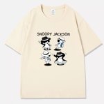 画像6: Michael Jackson & SnoopyTshirts ユニセックス男女兼用マイケルジャクソン&スヌーピープリントTシャツ (6)