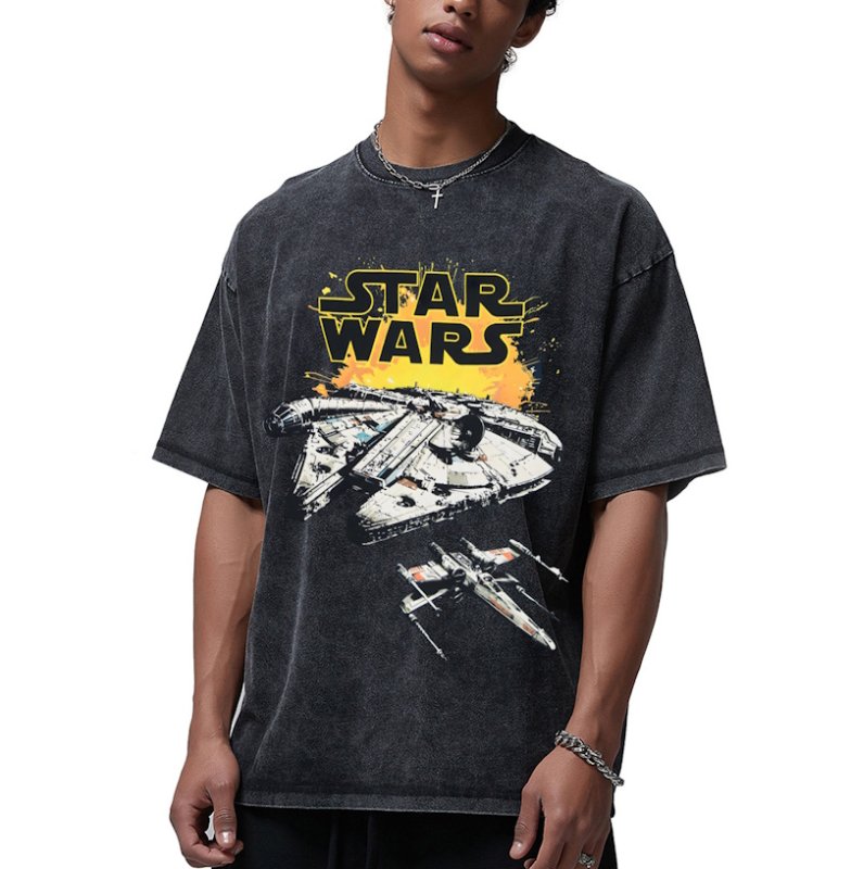 画像2: Star Wars Vintage-Style T-Shirt　ユニセックス男女兼用スターウォーズヴィンテージスタイルプリントTシャツ (2)