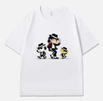 画像2: Michael Jackson & SnoopyTshirts ユニセックス男女兼用マイケルジャクソン&スヌーピープリントTシャツ (2)