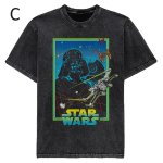 画像1: Star Wars Vintage-Style Movie T-Shirt　ユニセックス男女兼用スターウォーズヴィンテージスタイルムービープリントTシャツ (1)