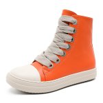 画像3: Men's RO Leather Zipper British Sneaker Style boots High Top Sneakers レザー  ジッパー マーティン ハイカット スニーカー ブーツ  (3)