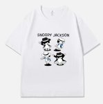 画像5: Michael Jackson & SnoopyTshirts ユニセックス男女兼用マイケルジャクソン&スヌーピープリントTシャツ (5)