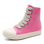 画像2: Men's RO Leather Zipper British Sneaker Style boots High Top Sneakers レザー  ジッパー マーティン ハイカット スニーカー ブーツ  (2)