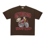 画像2: Biker Betty BoopTshirts ユニセックス男女兼用バイカーベティブーププリントTシャツ (2)