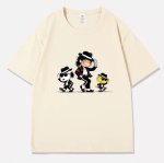 画像3: Michael Jackson & SnoopyTshirts ユニセックス男女兼用マイケルジャクソン&スヌーピープリントTシャツ (3)