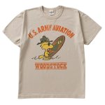 画像1: Unisex US Army Aviation Woodstock Surfer Print T-shirt  男女兼用 ユニセックスウッドストックアーミー サーファープリントプリント 半袖 Tシャツ (1)