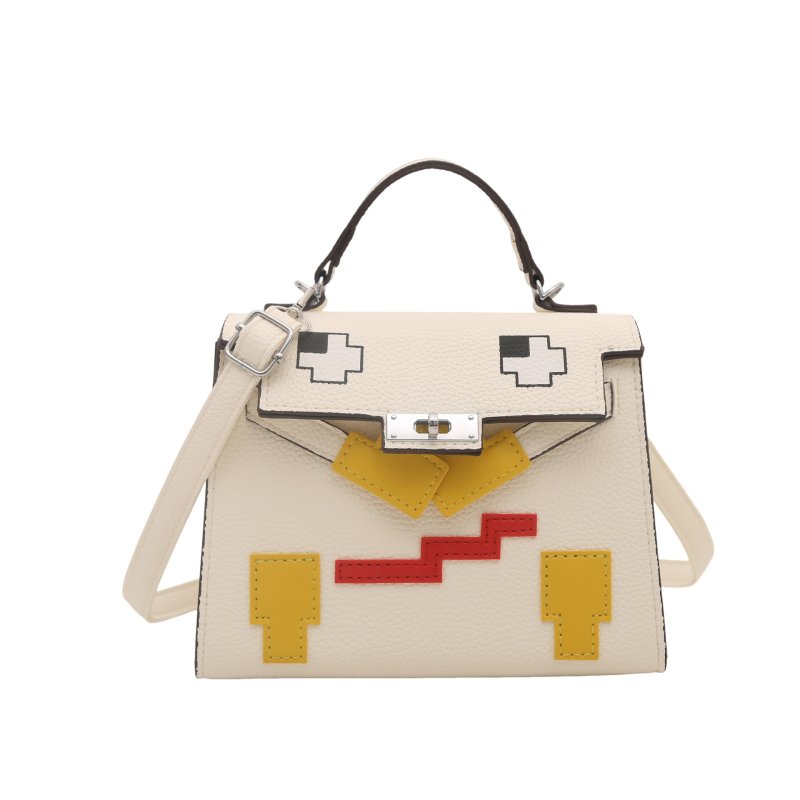 画像2: Mosaic Doll Leather Tote/Shoulder/Crossbody Bag  ユニセックス男女兼用 モザイクドールレザートートショルダークロスボディーバッグ (2)