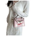 画像6: Mosaic Doll Leather Tote/Shoulder/Crossbody Bag  ユニセックス男女兼用 モザイクドールレザートートショルダークロスボディーバッグ (6)
