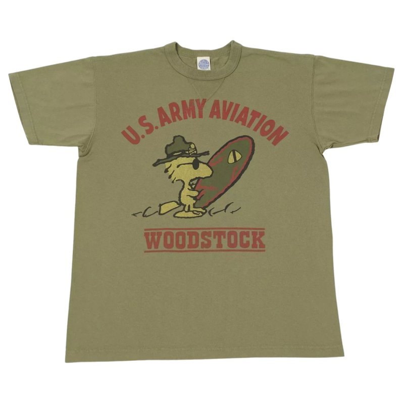 画像3: Unisex US Army Aviation Woodstock Surfer Print T-shirt  男女兼用 ユニセックスウッドストックアーミー サーファープリントプリント 半袖 Tシャツ (3)
