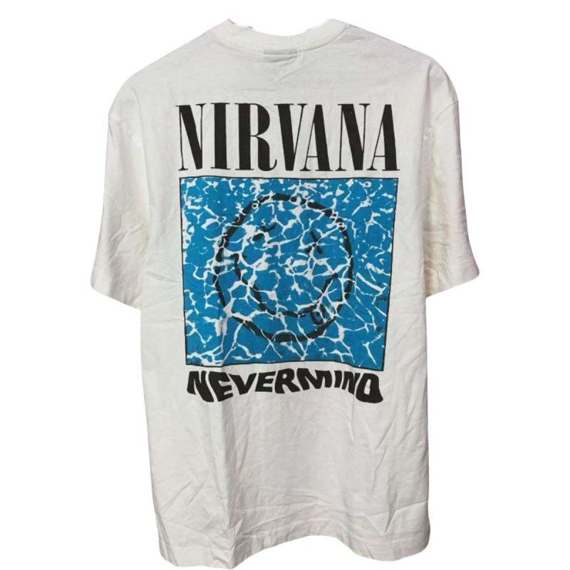 画像1: Unisex Nirvana Smile Old-School Vintage Style T-Shirt   男女兼用 ユニセックスニルヴァーナスマイルオールドスクールヴィンテージスタイルプリント 半袖 Tシャツ (1)