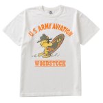 画像2: Unisex US Army Aviation Woodstock Surfer Print T-shirt  男女兼用 ユニセックスウッドストックアーミー サーファープリントプリント 半袖 Tシャツ (2)