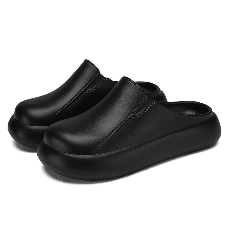 画像2:  Unisex  Thick-Soled French-Casual Lazy Sandal-Slippers    男女兼用 プラットフォーム厚底フレンチカジュアル レイジースリッパサンダル シューズ (2)