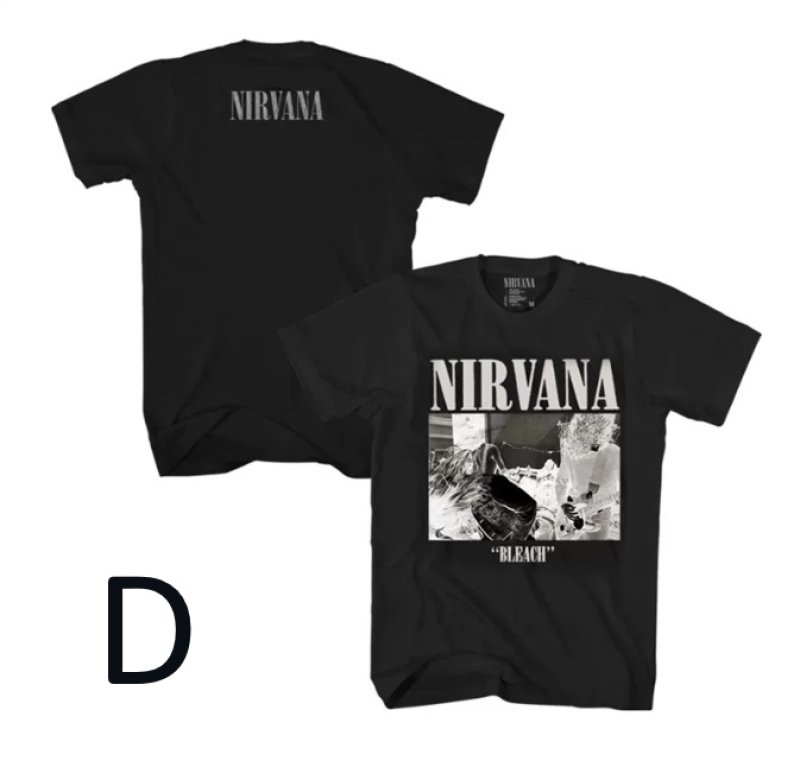 画像8: Unisex Nirvana Kurt Cobain Vintage-Style T-Shirt　 男女兼用 ユニセックスニルヴァーナスカートコバーンヴィンテージスタイルプリント 半袖 Tシャツ (8)