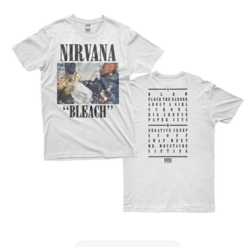 画像2: Unisex Nirvana Kurt Cobain Vintage-Style T-Shirt　 男女兼用 ユニセックスニルヴァーナスカートコバーンヴィンテージスタイルプリント 半袖 Tシャツ (2)