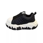 画像5: Unisex Platform Leather Lace-Up Sneakers with Rain-Drip Paint Detail ユニセックス厚底雨だれペイントレザーレースアップスニーカーシューズ (5)
