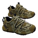 画像7: Unisex Two-tone lace-up leather chunky platform sneakers ユニセックスチャンキーソール厚底バイカラーレザーレースアップスニーカーシューズ (7)