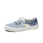 画像6: Unisex Paisley Print Color-Block Canvas Lace-up Sneakers ユニセックス ユニセックスペイズリー柄カラーブロックキャンバスレースアップスニーカーシューズ (6)