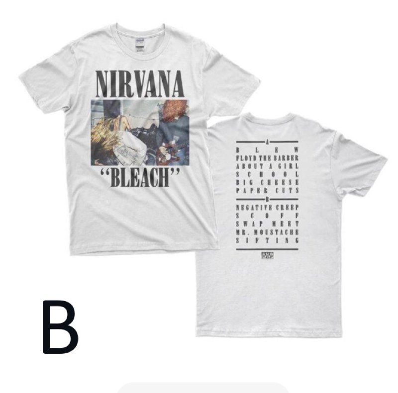 画像6: Unisex Nirvana Kurt Cobain Vintage-Style T-Shirt　 男女兼用 ユニセックスニルヴァーナスカートコバーンヴィンテージスタイルプリント 半袖 Tシャツ (6)