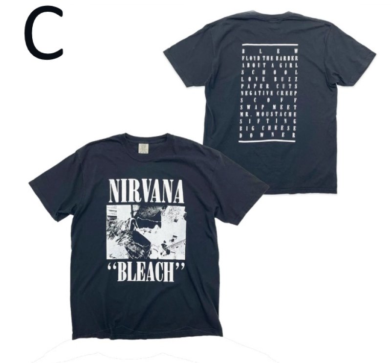 画像7: Unisex Nirvana Kurt Cobain Vintage-Style T-Shirt　 男女兼用 ユニセックスニルヴァーナスカートコバーンヴィンテージスタイルプリント 半袖 Tシャツ (7)