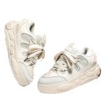 画像3: Unisex Chunky-Sole Lace-Up Leather Sneakers  ユニセックスチャンキーソールレザーレースアップスニーカーシューズ (3)