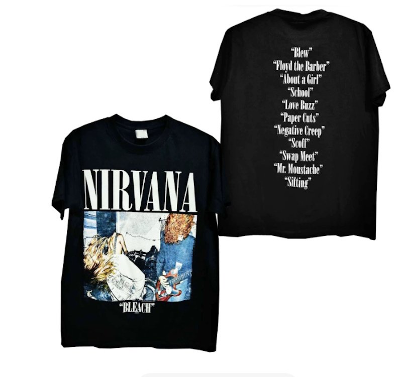 画像4: Unisex Nirvana Kurt Cobain Vintage-Style T-Shirt　 男女兼用 ユニセックスニルヴァーナスカートコバーンヴィンテージスタイルプリント 半袖 Tシャツ (4)
