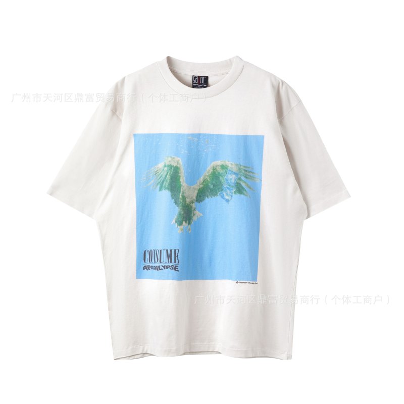 画像1: Unisex Y2 Eagle Print T-Shirt　 男女兼用 ユニセックスY2イーグルプリント 半袖 Tシャツ (1)