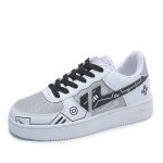 画像2: Unisex Two-tone painted leather lace-up sneakers　ユニセックス男女兼用 バイカラー&ペイントレザーレースアップスニーカーシューズ (2)