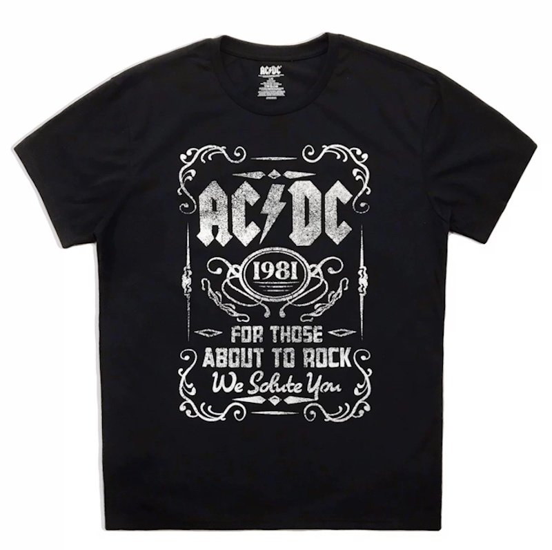 画像1: Unisx ACDC rock band printVintage-Style T-Shirt　 男女兼用 ユニセックスACDCロックバンドヴィンテージスタイルプリント 半袖 Tシャツ (1)