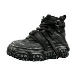 画像1: Men's high-top work boots with thick chunky soles High Top Sneakers  ハイカットチャンキーソール厚底ブーツ スニーカーワークブーツ  (1)