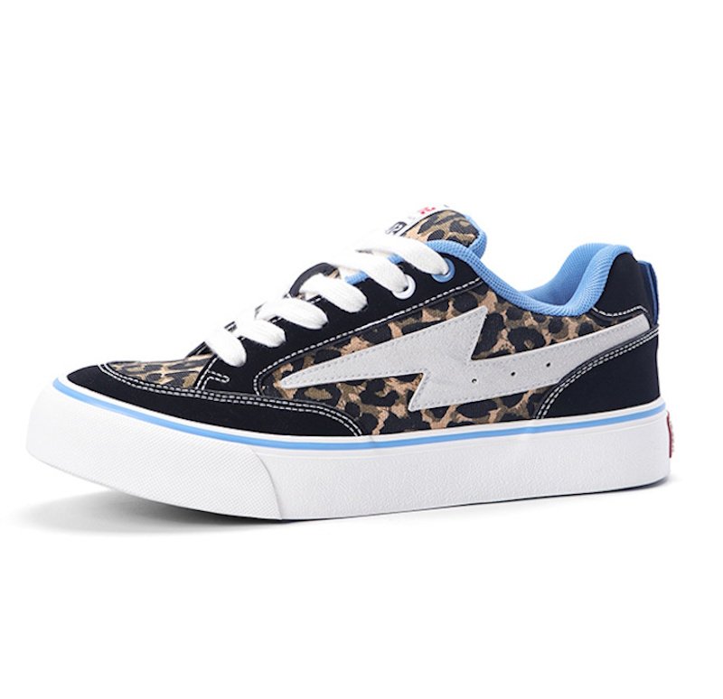 画像1: Unisex Leopard & Camouflage Canvas Lace-Up Sneakers ユニセックスレオパードヒョウ柄&迷彩キャンバスレースアップスニーカーシューズ (1)
