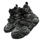 画像3: Men's high-top work boots with thick chunky soles High Top Sneakers  ハイカットチャンキーソール厚底ブーツ スニーカーワークブーツ  (3)