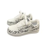画像1: Unisex  Keith Haring & Lightning Bolt Leather Lace-Up Sneakers　ユニセックス男女兼用 スキースへリング&ライトニングレザーレースアップスニーカーシューズ (1)
