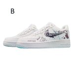画像3: Unisex Graffiti Air Force 1 Leather Lace-Up Sneakers ユニセックス男女兼用  グラフィティエアフォース1レザーレースアップスニーカーシューズ (3)