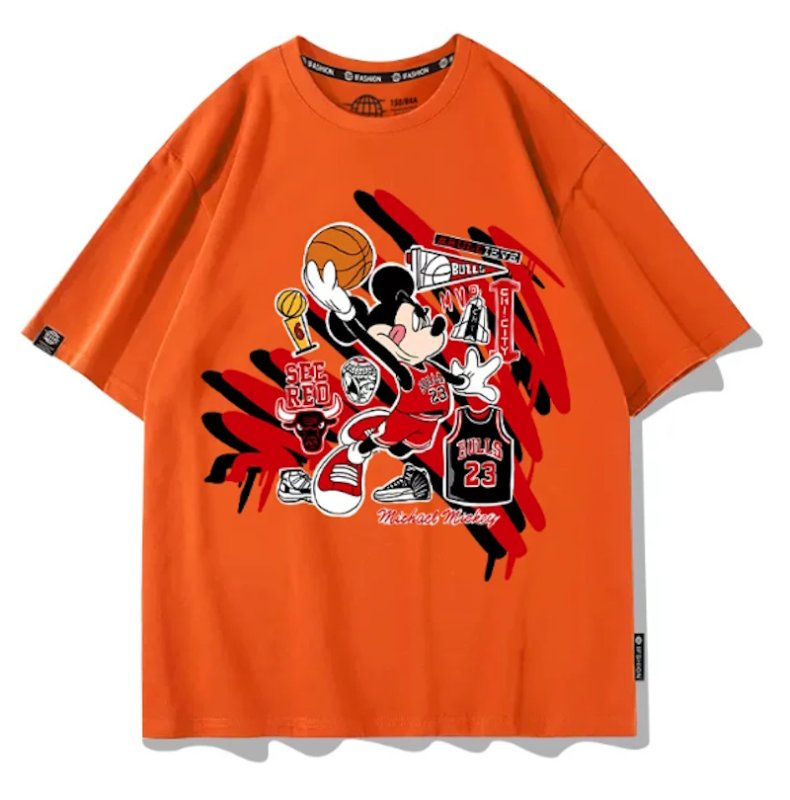 画像11: Unisx Mickey & Donald Duck Basketball Dunk Print T-Shirt & Shorts男女兼用 ユニセックスミッキー&ドナルドダッグ バスケットボールダンクプリントTシャツ&ハーフパンツ (11)