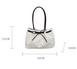 画像5: Polka-dot suede tote/shoulder/underarm bag ユニセックス男女兼用 ドット水玉スウェードトートショルダークロスボディーバッグ (5)