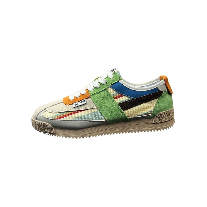 画像4: Unisex Color-block German-style lace-up sneakers　ユニセックス男女兼用カラーブロックジャーマニースタイルレースアップスニーカーシューズ  (4)