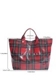 画像5: Check & Damier PVC Tote Bag　ユニセックス男女兼用 チェック&ダミエPVCトートバッグ (5)