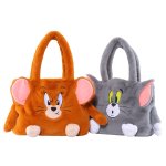 画像1: Tom and jerry eco fur tote bag トムとジェリートム＆ジェリー エコファー トートエコバッグ (1)