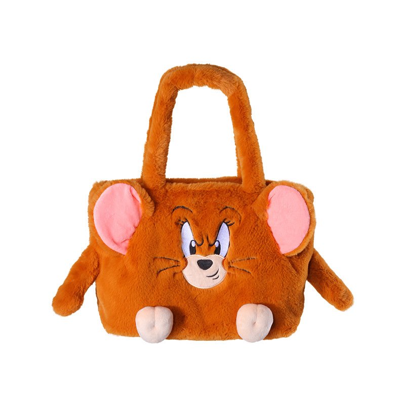 画像2: Tom and jerry eco fur tote bag トムとジェリートム＆ジェリー エコファー トートエコバッグ (2)